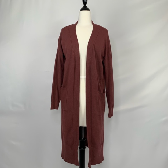 debut Sweaters - Mauve Longline Cardigan